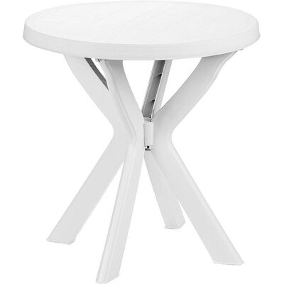 Mesa Redonda de Resina Blanca Progarden - Muebles para Jardín, Playa, Terraza Mesa Redonda de Resina Blanca Progarden - Muebles para Jardín, Playa, Terraza