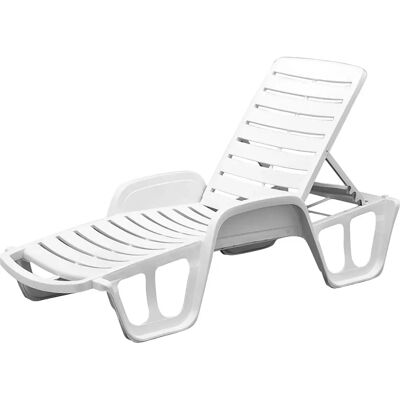 Tumbona de resina blanca IPAE - Tipo de producto para jardín Tumbona de resina blanca IPAE - Tipo de producto para jardín