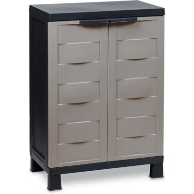Armario de almacenamiento TOOMAX con estante ajustable - Negro/Gris 93cm Armario de almacenamiento TOOMAX con estante ajustable - Negro/Gris 93cm
