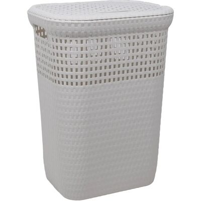 BRICO DEA Cesta portatile in rattan - Cesta della biancheria BRICO DEA Cesta portatile in rattan - Cesta della biancheria