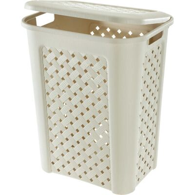 Panier à linge Arianna - 50 L Beige en Plastique - Publicité Panier à linge Arianna - 50 L Beige en Plastique - Publicité