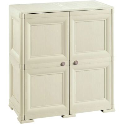 TONTARELLI - Petit Armoire en Plastique 2 Portes 4 Compartiments - Rangement - Publicité TONTARELLI - Petit Armoire en Plastique 2 Portes 4 Compartiments - Rangement - Publicité