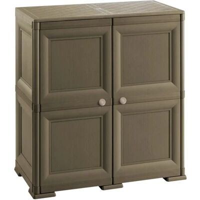 Armadio di stoccaggio Wenge Tontarelli - 4 scomparti - Interno/Esterno Armadio di stoccaggio Wenge Tontarelli - 4 scomparti - Interno/Esterno