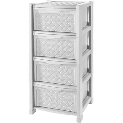 Tontarelli plastique 4 tiroirs - Commode - Publicité Tontarelli plastique 4 tiroirs - Commode - Publicité