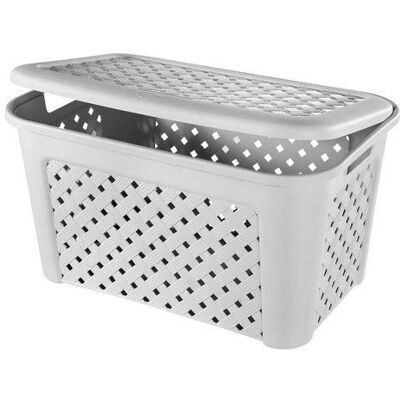 Cesto de ropa Tontarelli Arianna - 45L Rectangular Plástico Blanco Cesto de ropa Tontarelli Arianna - 45L Rectangular Plástico Blanco