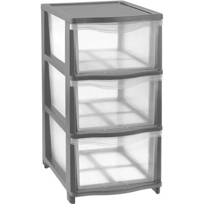 TONTARELLI Modell 8025306 - Modulare Kommode mit 3 transparenten Schubladen TONTARELLI Modell 8025306 - Modulare Kommode mit 3 transparenten Schubladen