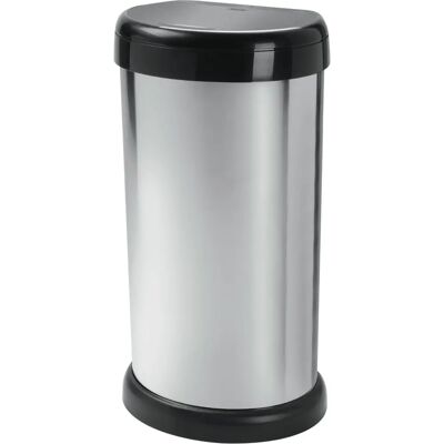 Tontarelli 8105919 Oval Silver Trash Bin - Trash Bin Tontarelli 8105919 Oval Silver Trash Bin - Trash Bin