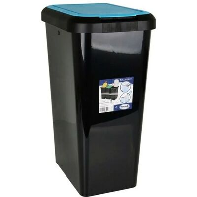Tontarelli 45L Bac à déchets bleu à double ouverture - Publicité Tontarelli 45L Bac à déchets bleu à double ouverture - Publicité