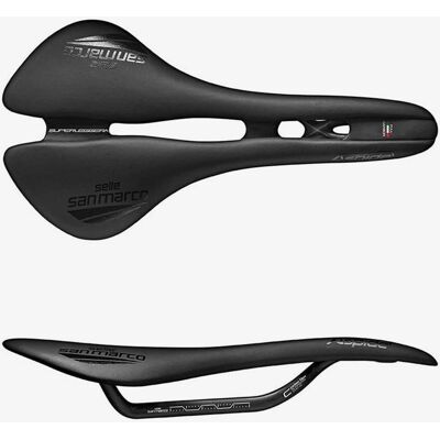 Selle San Marco Aspide Superleggera Selle - Large L2 Noir/Noir - Publicité Selle San Marco Aspide Superleggera Selle - Large L2 Noir/Noir - Publicité