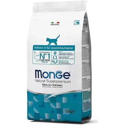 Monge Gattino Pollo - Crocchette per gatti 1,5kg Monge Gattino Pollo - Crocchette per gatti 1,5kg