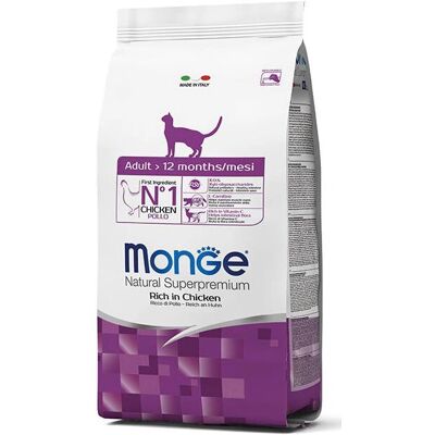 Cibo secco Monge per gatti adulti con pollo - Naturale e completo Cibo secco Monge per gatti adulti con pollo - Naturale e completo