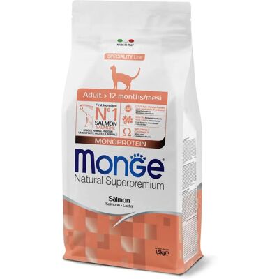 Karma dla Kotów Łosoś Monge - 1,5kg - Dla Dorosłych, Premium, Naturalny Karma dla Kotów Łosoś Monge - 1,5kg - Dla Dorosłych, Premium, Naturalny
