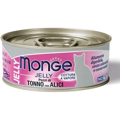 Monge Natural Cat Tonno & Acciughe in Gelatina 80g Monge Natural Cat Tonno & Acciughe in Gelatina 80g