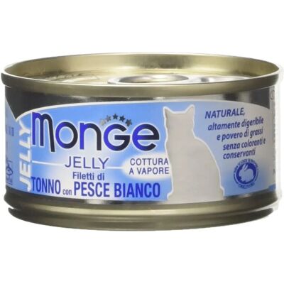 Cibo per Gatti Marca Monge Jelly Tonno Pesce Bianco - 80g Cibo per Gatti Marca Monge Jelly Tonno Pesce Bianco - 80g