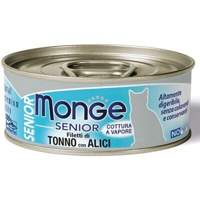 Marchio Monge Senior Tonno e Alici 80g - Cibo per Gatti Marchio Monge Senior Tonno e Alici 80g - Cibo per Gatti