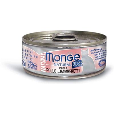 Cibo per Gatti Monge Natural Tonno Pollo Gamberetti - 80g Cibo per Gatti Monge Natural Tonno Pollo Gamberetti - 80g