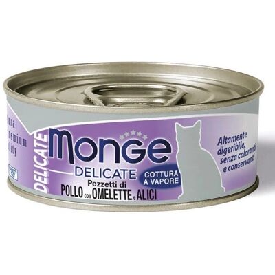 Cibo per gatti Monge pollo e acciughe - 80g Cibo per gatti Monge pollo e acciughe - 80g
