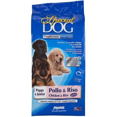 MONGE - Cibo per cuccioli & Junior 15kg Pollo & Riso MONGE - Cibo per cuccioli & Junior 15kg Pollo & Riso