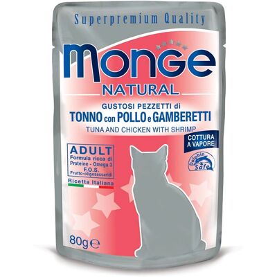 Monge Natural Tonno Pollo Gamberetti - Cibo per Gatti Monge Natural Tonno Pollo Gamberetti - Cibo per Gatti