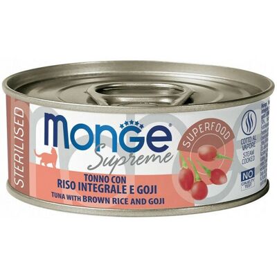 Monge Supreme Cibo per Gatti Sterilizzati - Tonno, Riso & Goji - 80g Monge Supreme Cibo per Gatti Sterilizzati - Tonno, Riso & Goji - 80g