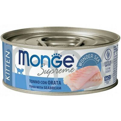 Monge Supreme Gattino Tonno Orata - Scatola 80g Monge Supreme Gattino Tonno Orata - Scatola 80g
