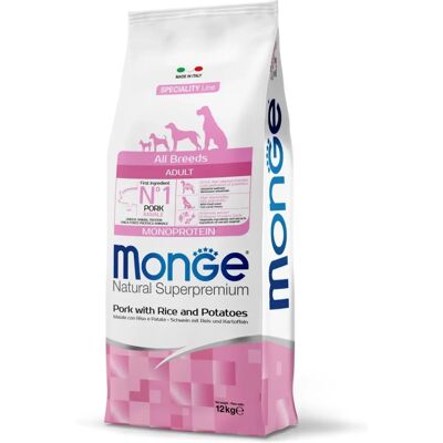Monge Minden Fajta Sertés Rizs Burgonya Kutyaeledel - 12kg Monge Minden Fajta Sertés Rizs Burgonya Kutyaeledel - 12kg