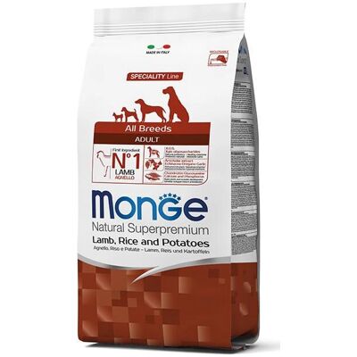 Nourriture pour chiens Monge Natural Superpremium Agneau - Nourriture pour chiens Nourriture pour chiens Monge Natural Superpremium Agneau - Nourriture pour chiens