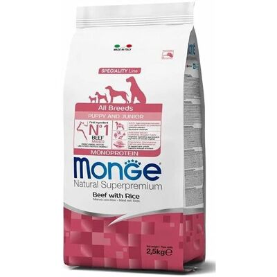 Monge Cuccioli di Tutte le Razze Manzo Riso - Crocchette 2,5kg Monge Cuccioli di Tutte le Razze Manzo Riso - Crocchette 2,5kg