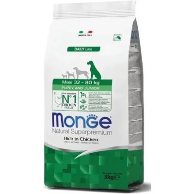 Monge Maxi Chiot Junior Ricco au Poulet 12 Kg - Nourriture pour chiens Monge Maxi Chiot Junior Ricco au Poulet 12 Kg - Nourriture pour chiens