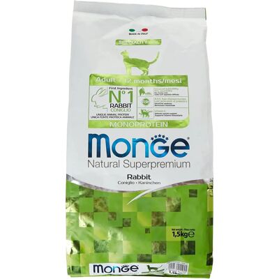 Monge Adult Cat Królik - Kompletny zrównoważony pokarm Monge Adult Cat Królik - Kompletny zrównoważony pokarm