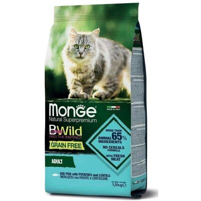 Cibo per gatti BWild senza cereali - Adulti con merluzzo, patate e lenticchie Cibo per gatti BWild senza cereali - Adulti con merluzzo, patate e lenticchie