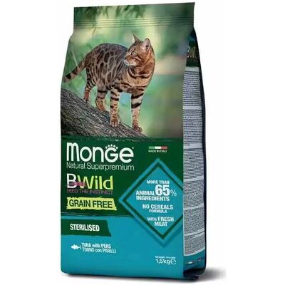Croquettes pour chats stérilisés Monge BWild - 1,5 kg - Publicité Croquettes pour chats stérilisés Monge BWild - 1,5 kg - Publicité