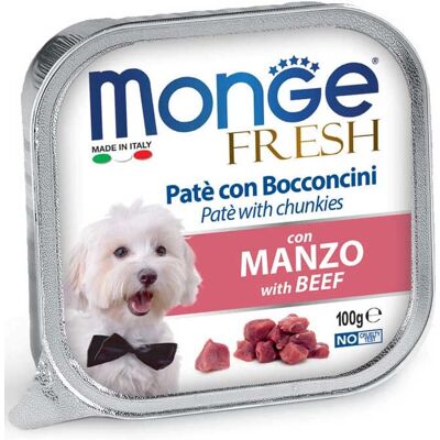 Monge Dog Fresh Pâté Rind Beef Adult - Hundefutter Monge Dog Fresh Pâté Rind Beef Adult - Hundefutter