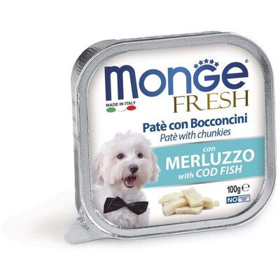 Nourriture pour chiens Monge Fresh Merluzzo - Pour petits et grands chiens - Publicité Nourriture pour chiens Monge Fresh Merluzzo - Pour petits et grands chiens - Publicité