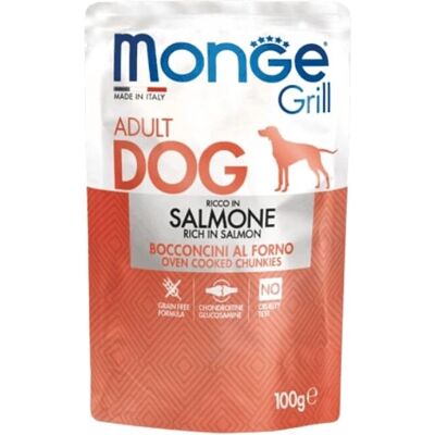 Cibo per cani al salmone Monge - Senza cereali, 100g Cibo per cani al salmone Monge - Senza cereali, 100g