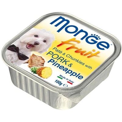 Cibo per cani Monge Carne & Ananas - 100g - Confezione 16/32/6 Cibo per cani Monge Carne & Ananas - 100g - Confezione 16/32/6