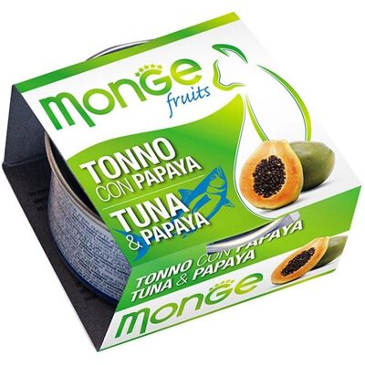 Cibo per gatti Monge Naturale Tonno Papaya - Umido, 80g Cibo per gatti Monge Naturale Tonno Papaya - Umido, 80g