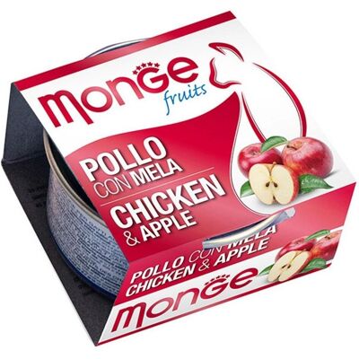 Cibo Naturale Monge per Gatti con Pollo e Mela - 80g Cibo Naturale Monge per Gatti con Pollo e Mela - 80g