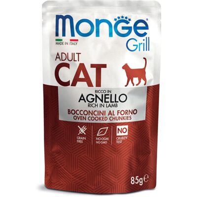 Cibo per Gatti Monge Marca Agnello & Salmone - Ricetta senza Cereali per Adulti Cibo per Gatti Monge Marca Agnello & Salmone - Ricetta senza Cereali per Adulti