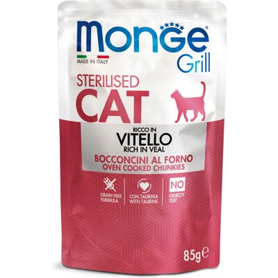 Cibo per gatti Monge italiano - Vitello sterilizzato 85g - Multipack Cibo per gatti Monge italiano - Vitello sterilizzato 85g - Multipack