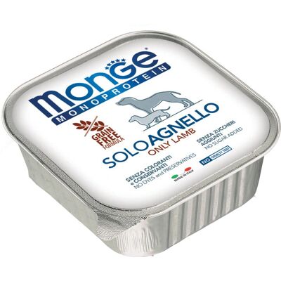 Alimentazione Cane Agnello Monge - Vaschetta 150g Alimentazione Cane Agnello Monge - Vaschetta 150g