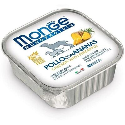 Cibo umido Monge Monoprotein Pollo Ananas - Scatola 0,15kg Cibo umido Monge Monoprotein Pollo Ananas - Scatola 0,15kg