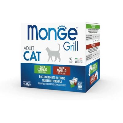 Cibo umido Monge per gatti con coniglio e agnello - Alimento per gatti sterilizzati Cibo umido Monge per gatti con coniglio e agnello - Alimento per gatti sterilizzati
