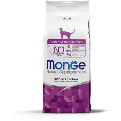 Nourriture sèche Monge Natural Superpremium pour chats adultes - Poulet & Huile de saumon - Publicité Nourriture sèche Monge Natural Superpremium pour chats adultes - Poulet & Huile de saumon - Publicité