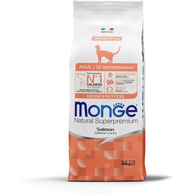 Monge Cibo Secco Salmone per Gatto - 10kg Monge Cibo Secco Salmone per Gatto - 10kg