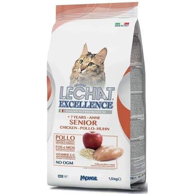 Cibo per gatti senior LECHAT Excellence - Salmone, Riso & Mela Cibo per gatti senior LECHAT Excellence - Salmone, Riso & Mela