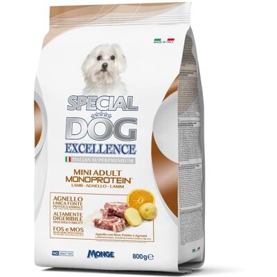 Cibo per cani piccoli Monge Agnello - Completo, Italiano, 800g Cibo per cani piccoli Monge Agnello - Completo, Italiano, 800g