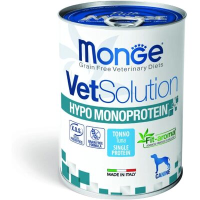 Cibo ipoallergenico al tonno Monge per cani - 400g lattina Cibo ipoallergenico al tonno Monge per cani - 400g lattina