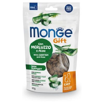 Cibo per gatti Monge - Supporto alla pelle con merluzzo e aloe vera - 60g Cibo per gatti Monge - Supporto alla pelle con merluzzo e aloe vera - 60g