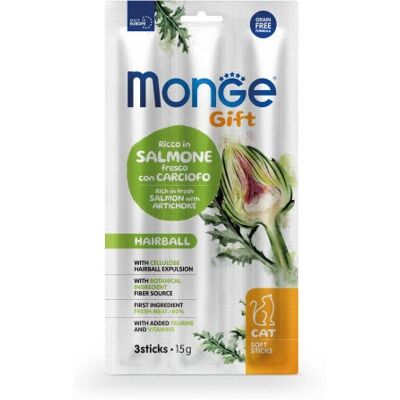 Monge Regalo Salmone Balla di Pelo Gatto Stick Morbido Monge Regalo Salmone Balla di Pelo Gatto Stick Morbido